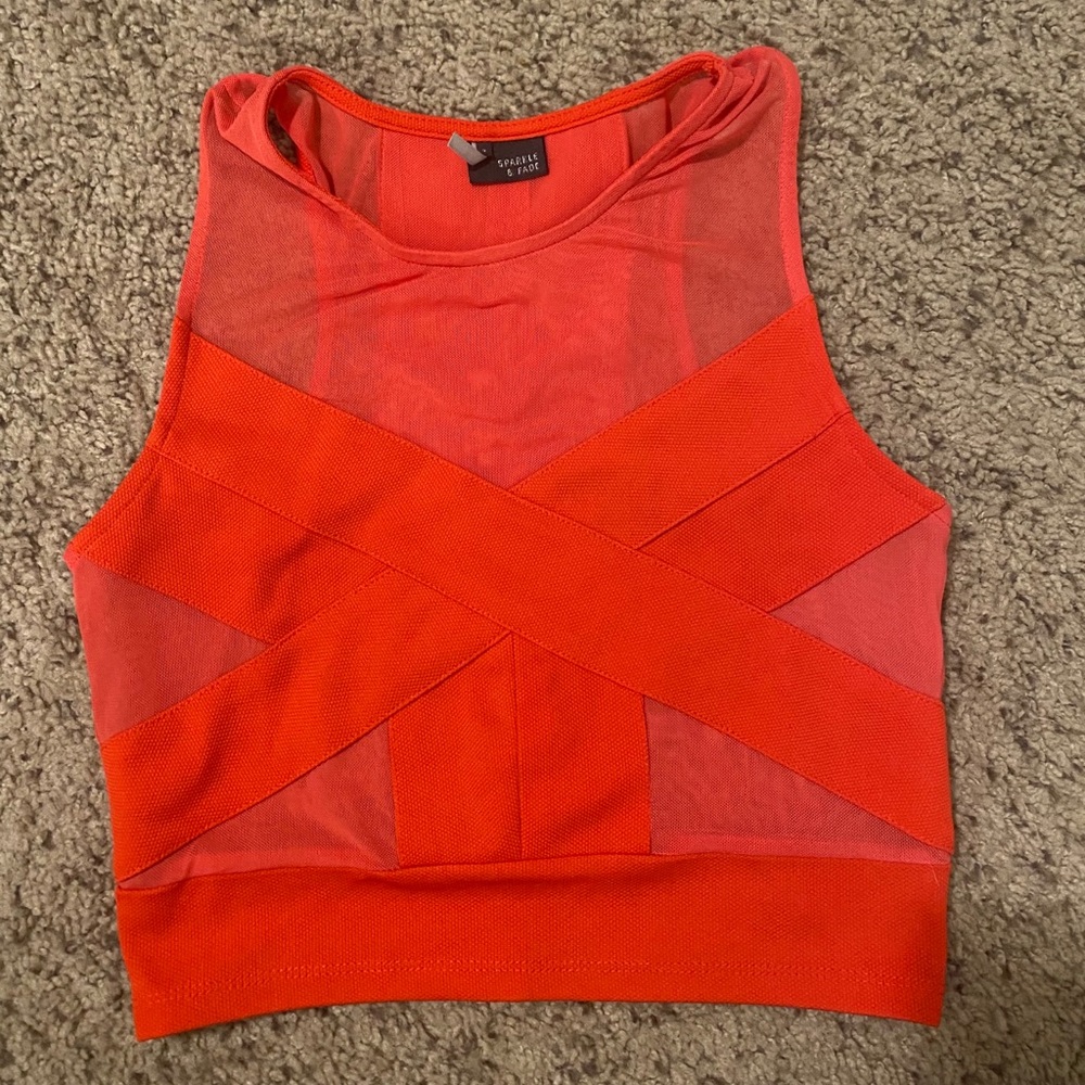 Sparkle & Fade orange crop top